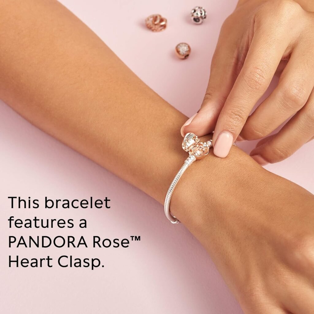 Pandora Moments Heart Clasp Snake Chain Bracelet