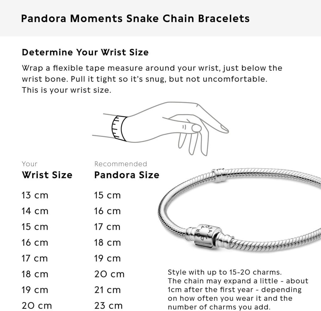 Pandora Moments Barrel Clasp Snake Chain Charm Bracelet