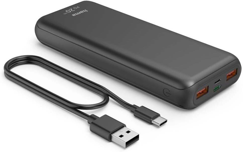 Hama Powerbank Pd10 Hd 10000 Mah External Battery With 1x Usb C 2x Usb A Power Pack Certified Fast Charging Battery Pack 2