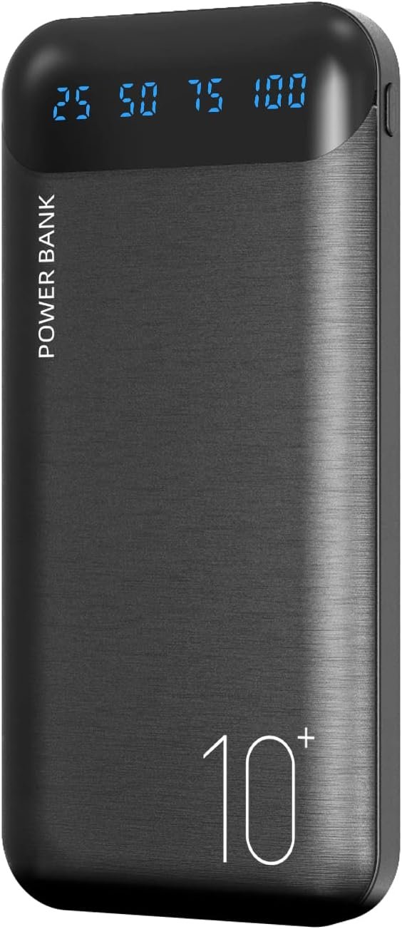 Power Bank 10000 Mah Mobile Phone Portable Charger External Battery Pack With 2 Usb 24a Outputs And Usb C Input Compatib 12