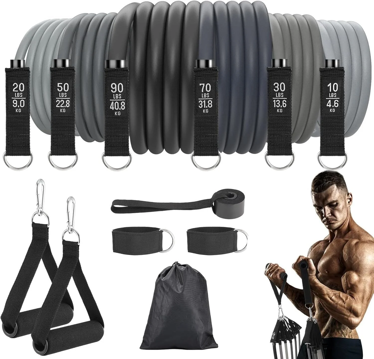 Build Strength at Home: A Review of the Fitense 6PCS Resistance Bands Set